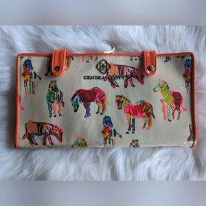 Kendra Scott Pink and Orange Tote with Vibrant Circus Design